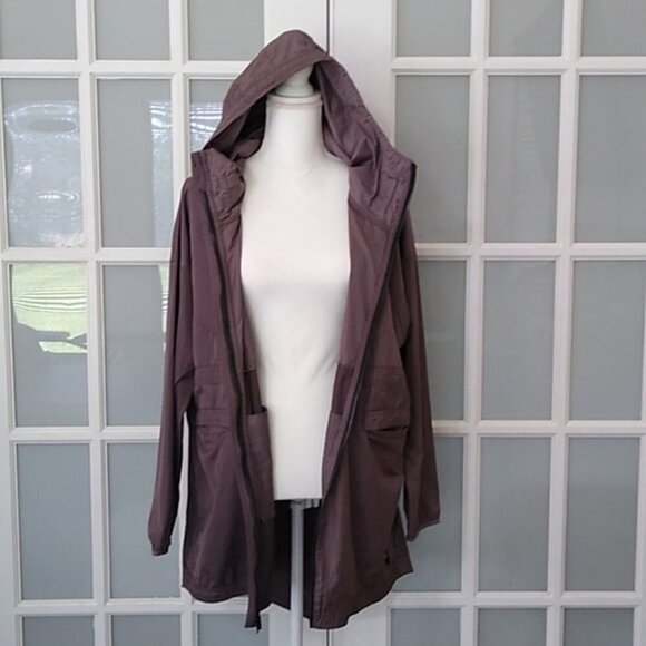 REEBOK Training Supply Parka Jacket Windbreaker Almost Grey Size Medium - Picture 5 of 16